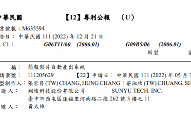 『AutoMedia』取得經濟部智慧財產局專利(M635594)