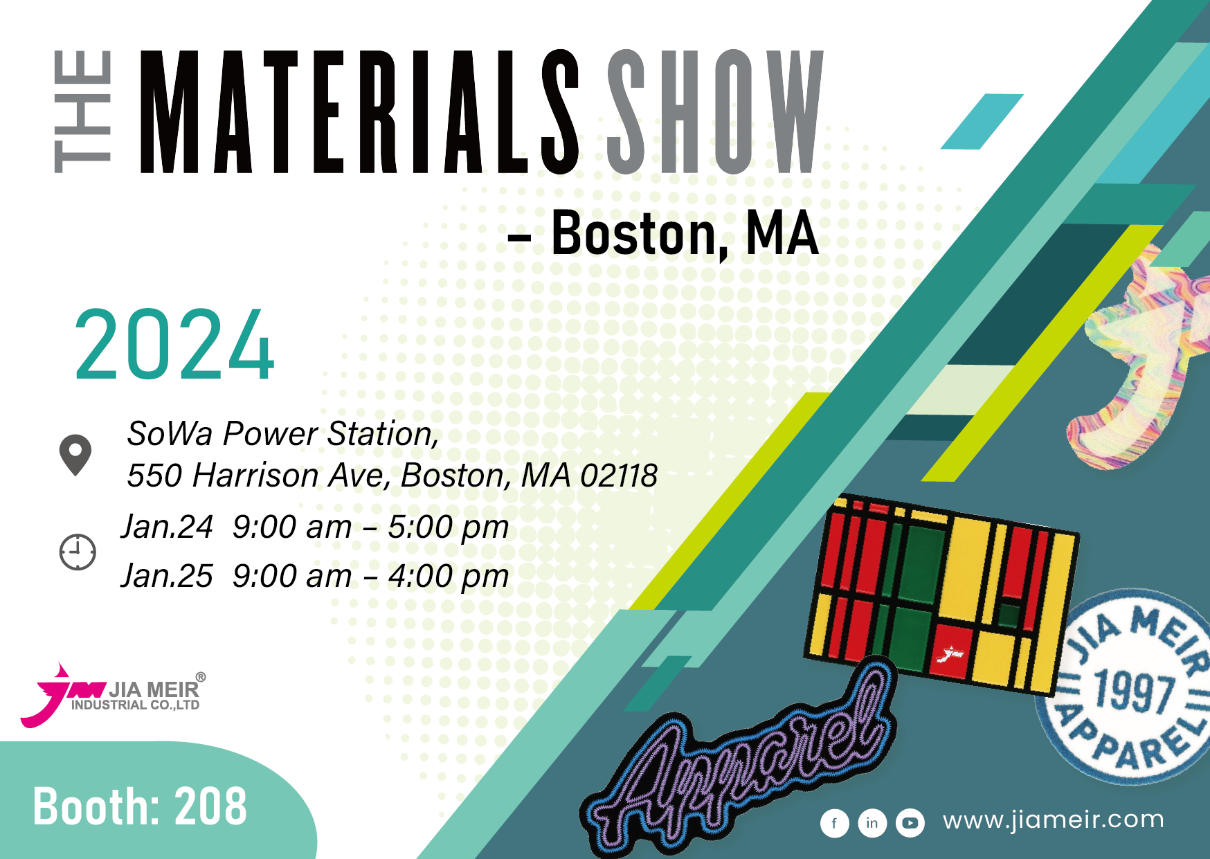 2024 NE Material Show booth#208
