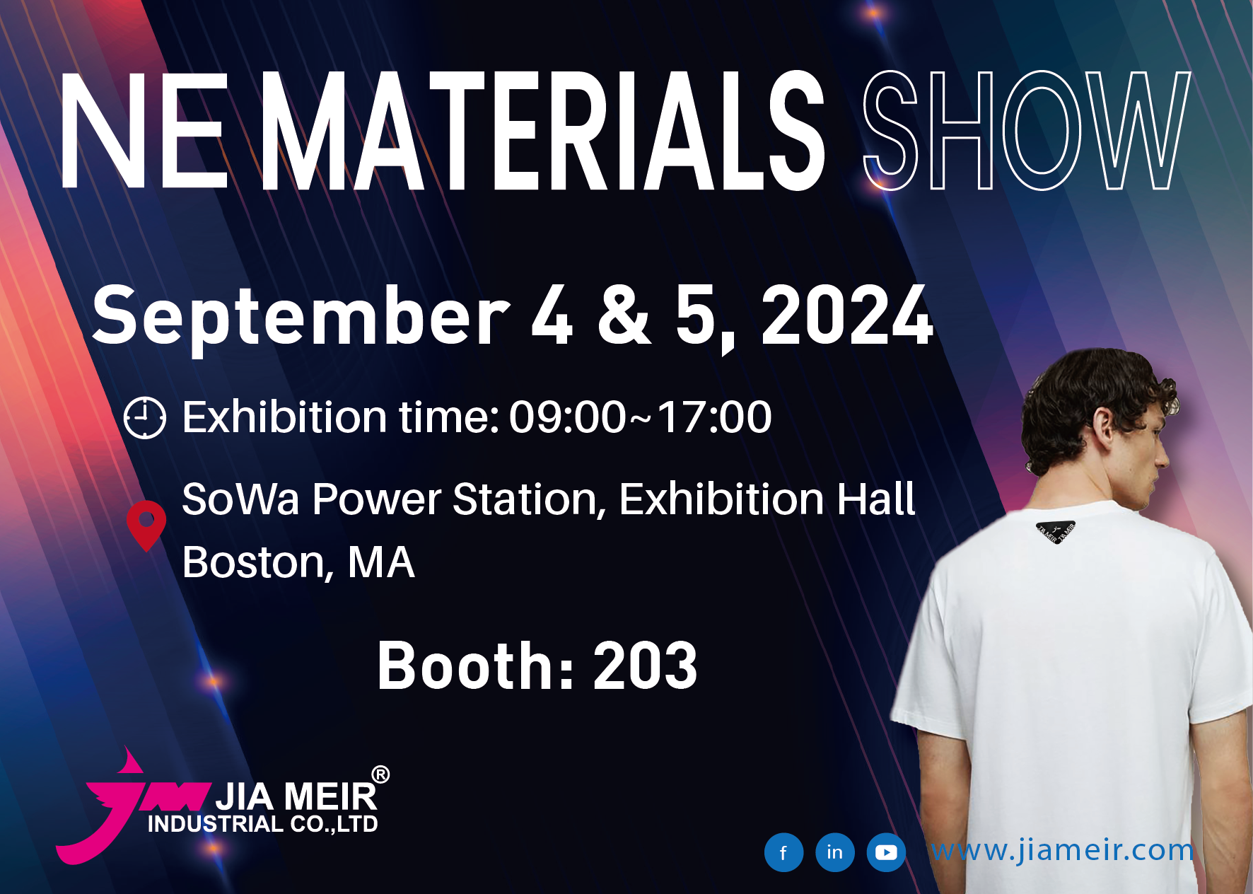 2024 NE Material Show in Boston (Sep.04-05) booth # 203